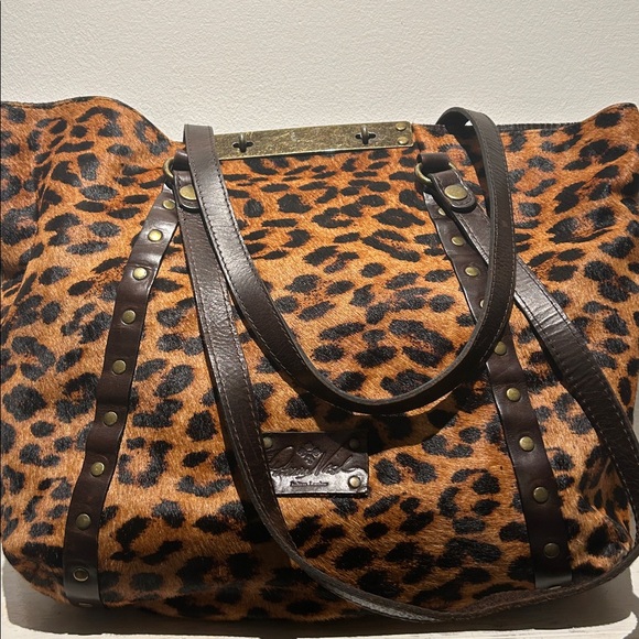 Patricia Nash Benvenuto Tote Leather Leopard - Picture 7 of 9
